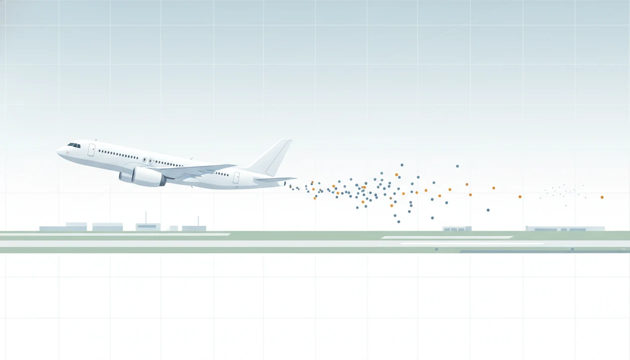 A calm aviation safety illustration shows an aircraft, bird silhouettes, and incident dots.