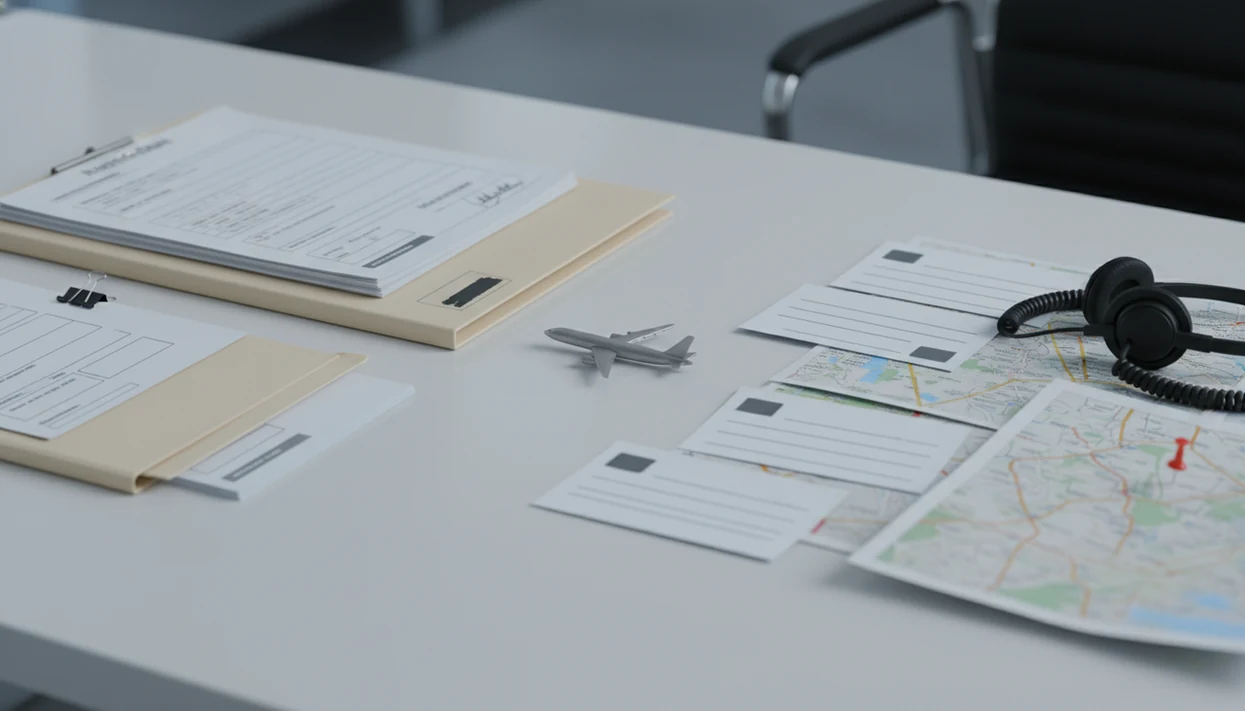 A verification desk compares official aviation records with scattered unconfirmed crash-report clues.